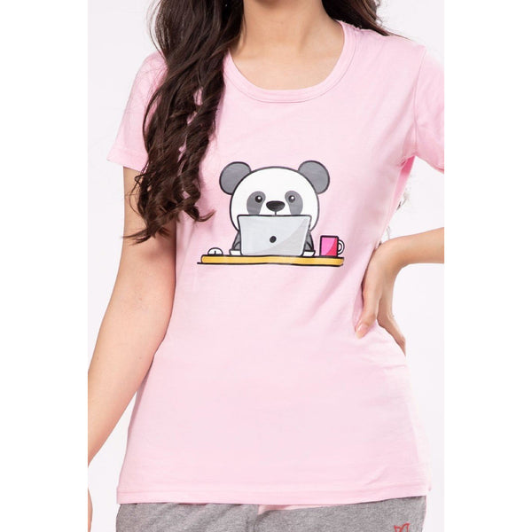 Panda Pink Tee Redpoll